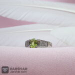 عکس انگشتر زبرجد اصل زنانه با روکش اب رادیوم
