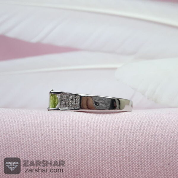 عکس انگشتر زبرجد اصل زنانه با روکش اب رادیوم