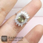 عکس انگشتر زنانه الکساندریت با روکش اب رادیوم