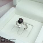 عکس انگشتر زنانه اپال آتشین با روکش اب رادیوم