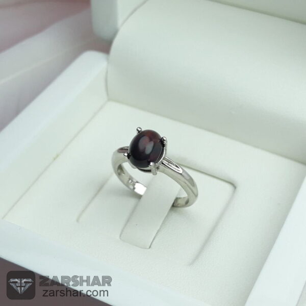 عکس انگشتر زنانه اپال آتشین با روکش اب رادیوم