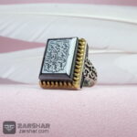 عکس انگشتر سنگین حدید هفت جلاله چهارگوش