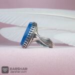 عکس انگشتر عقیق آبی خطی یا صاحب الزمان ادرکنی