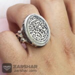 عکس انگشتر عقیق یمنی نباتی یا امیرالمومنین و چهار سلام زیارت عاشورا