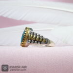 عکس انگشتر فیروزه‌ی نیشابوری تاج برنجی طرح رولکسی