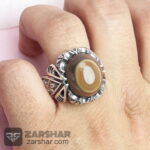 عکس انگشتر عقیق باباقوری یمنی تک چشم