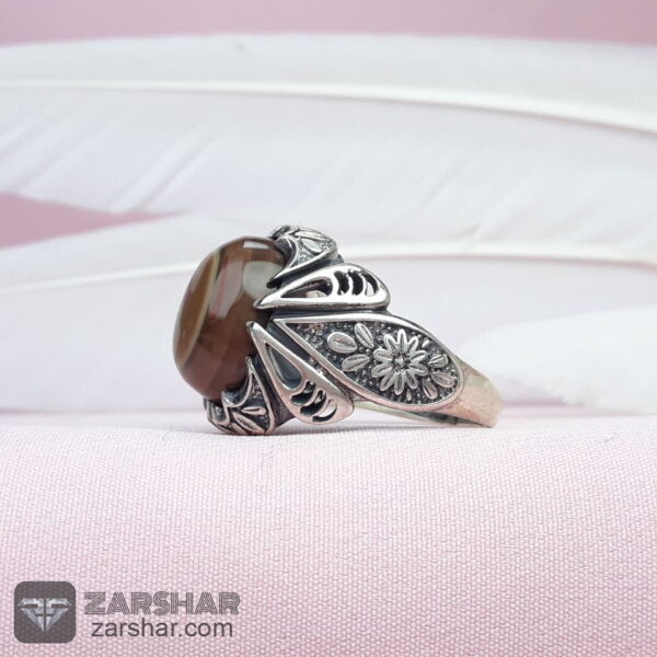 عکس انگشتر عقیق باباقوری یمنی تک چشم