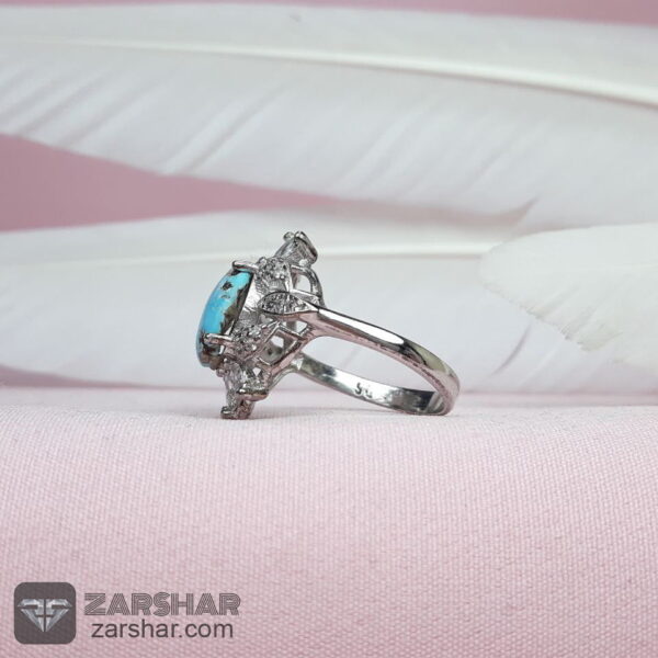 عکس انگشتر فیروزه نیشابوری زنانه