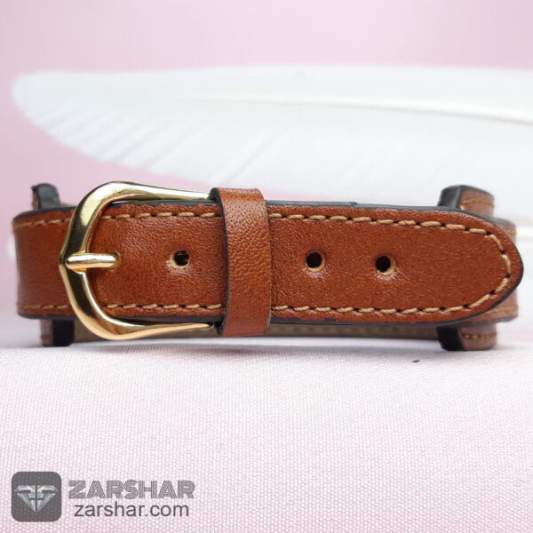 عکس دستبند چرم و نقره عقیق سرخ خراسانی یا رقیه