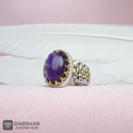 Angoshtar Amethyst Banafsh Damale Tarh Roloxi