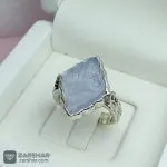 عکس انگشتر عقیق کبود خطی یا زهرا