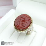 عکس انگشتر عقیق قرمز لبیک یا اباعبدالله الحسین