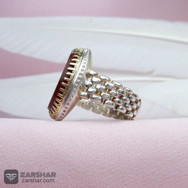 عکس انگشتر عقیق قرمز لبیک یا اباعبدالله الحسین