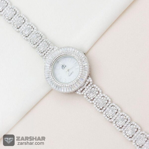 ساعت زنانه نقره طرح امرالدکات مدل الارا عکس ساعت زنانه نقره طرح امرالدکات مدل الارا