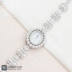 عکس ساعت نقره زنانه طرح شکوفه و امرالدکات