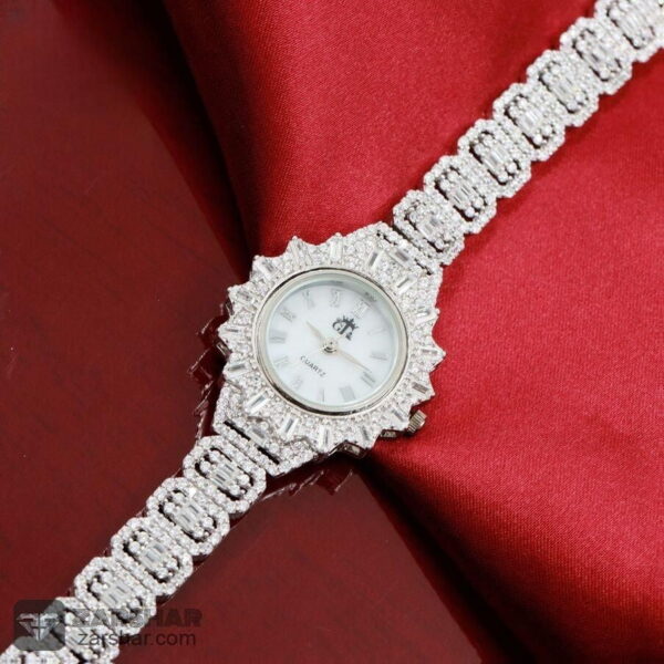 عکس ساعت نقره زنانه طرح امرالدکات مدل فریا