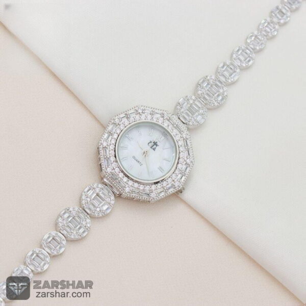 ساعت نقره زنانه شیک عکس ساعت نقره زنانه شیک