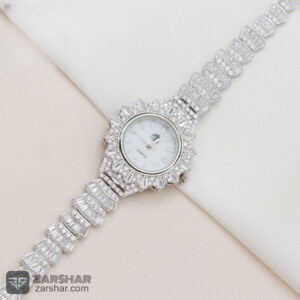 عکس ساعت نقره زنانه طرح خورشید