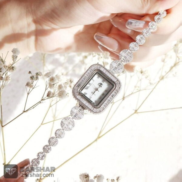 عکس ساعت نقره مربعی زنانه شیک