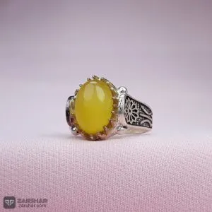 عکس انگشتر شرف الشمس مردانه طرح گل آذربد