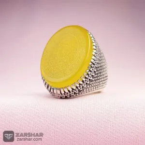 انگشتر شرف الشمس درشت مردانه آیت الکرسی وان یکاد 16ذکر طرح حصیری