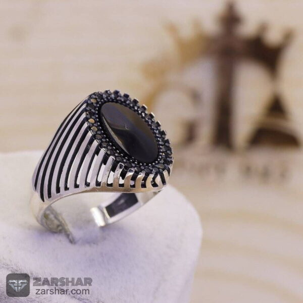 انگشتر اسپرت نقره مردانه مدل نیکولا عکس انگشتر اسپرت نقره مردانه مدل نیکولا