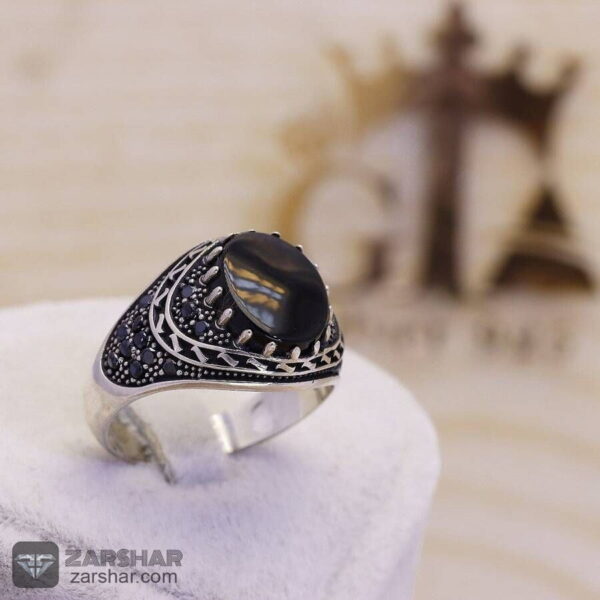 انگشتر اسپرت مردانه نقره مدل گابریل عکس انگشتر اسپرت مردانه نقره مدل گابریل