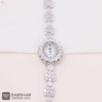 عکس ساعت نقره زنانه طرح امرالدکات و فلاور مدل امارا