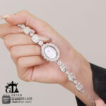 عکس ساعت نقره زنانه طرح امرالدکات و فلاور مدل امارا