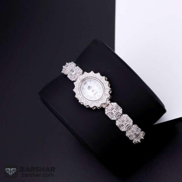 عکس ساعت نقره زنانه طرح امرالدکات مدل ایسلا