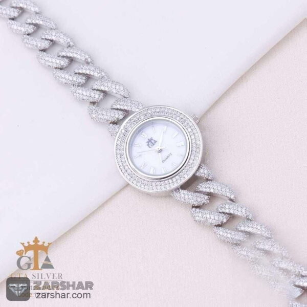 عکس ساعت نقره زنانه طرح کارتیر مدل الودی