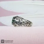 عکس انگشتر زمرد درجه یک رکاب دست ساز
