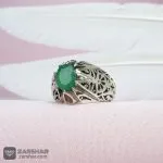 عکس انگشتر زمرد درجه یک رکاب دست ساز