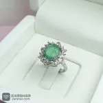 عکس انگشتر زنانه زمرد درجه یک