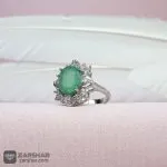 عکس انگشتر زنانه زمرد درجه یک