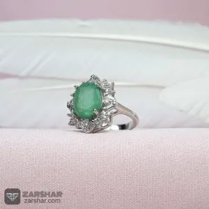 عکس انگشتر زنانه زمرد درجه یک