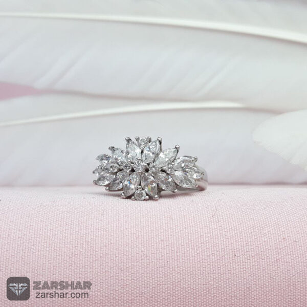 انگشتر حلقه زنانه نگین اتمی عکس انگشتر حلقه زنانه نگین اتمی