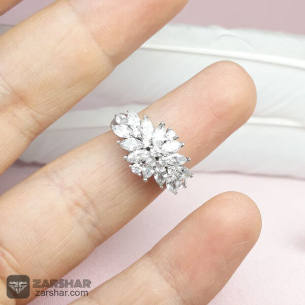 عکس انگشتر حلقه زنانه نگین اتمی