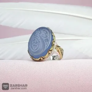 عکس انگشتر عقیق سوسنی خطی یا صاحب الزمان