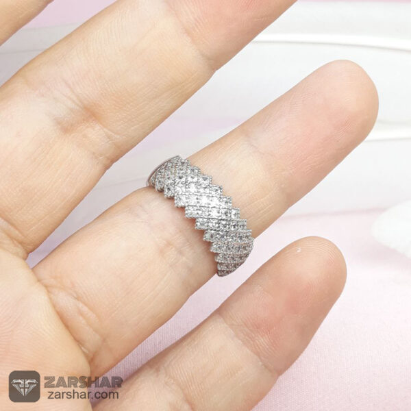 عکس حلقه زنانه نگین اتمی