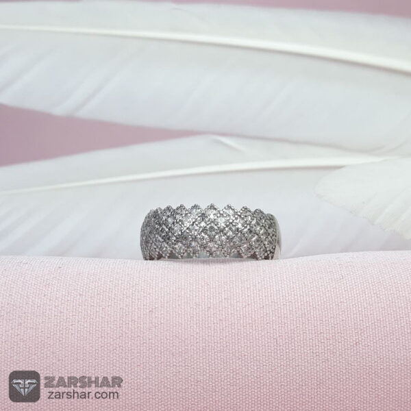 حلقه زنانه نگین اتمی عکس حلقه زنانه نگین اتمی