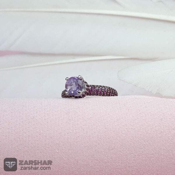 انگشتر تایلندی آماتیس زنانه طرح ژانین عکس انگشتر تایلندی آماتیس زنانه طرح ژانین