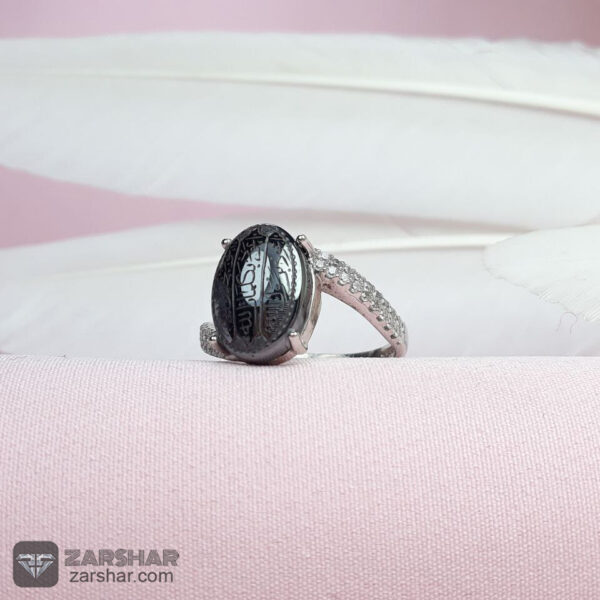 انگشتر حدید خطی هفت جلاله زنانه عکس انگشتر حدید خطی هفت جلاله زنانه