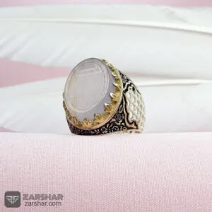 عکس انگشتر عقیق سوسنی حکاکی حرز کبیر امام جواد(ع)