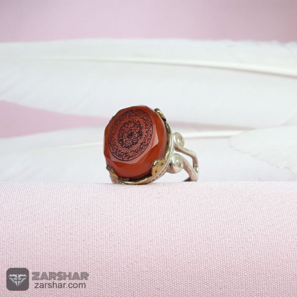 انگشتر عقیق یمنی زنانه آیت الکرسی عکس انگشتر عقیق یمنی زنانه آیت الکرسی