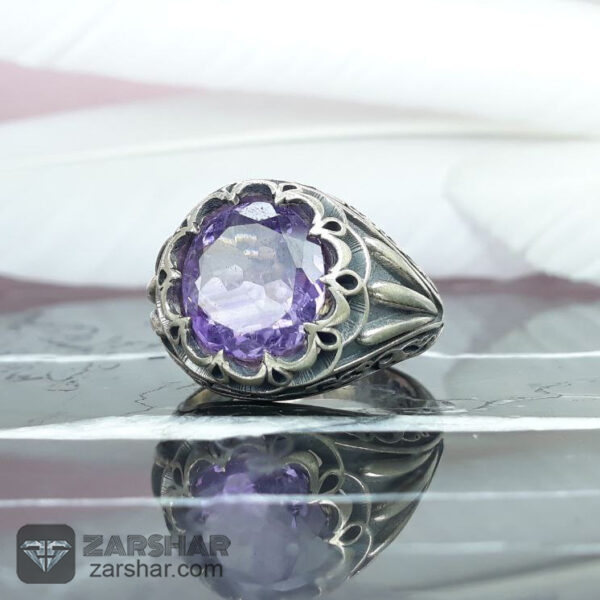 انگشتر آماتیس بنفش عکس انگشتر آماتیس بنفش