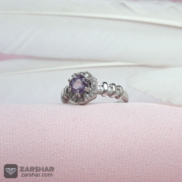 انگشتر آمیتیست طرح ژامک عکس انگشتر آمیتیست طرح ژامک