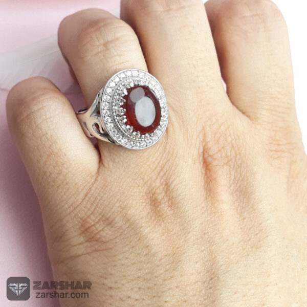 انگشتر اسپرت عقیق یمنی کبدی عکس انگشتر اسپرت عقیق یمنی کبدی