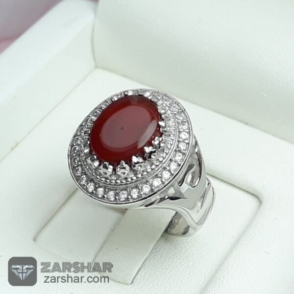 انگشتر اسپرت عقیق یمنی کبدی عکس انگشتر اسپرت عقیق یمنی کبدی