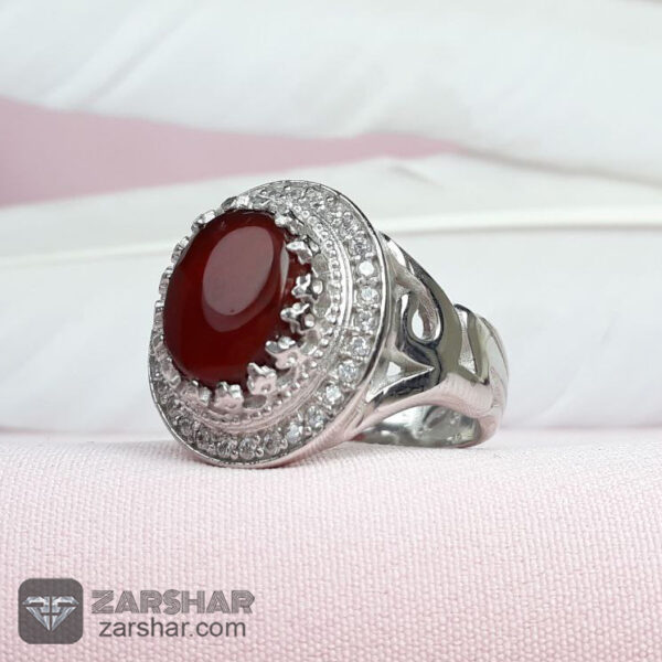 انگشتر اسپرت عقیق یمنی کبدی عکس انگشتر اسپرت عقیق یمنی کبدی